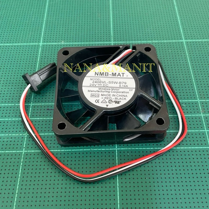 2406VL-S5W-B79 24VDC 0.14A 60*60*15 MM 3สาย เครื่องFANUC