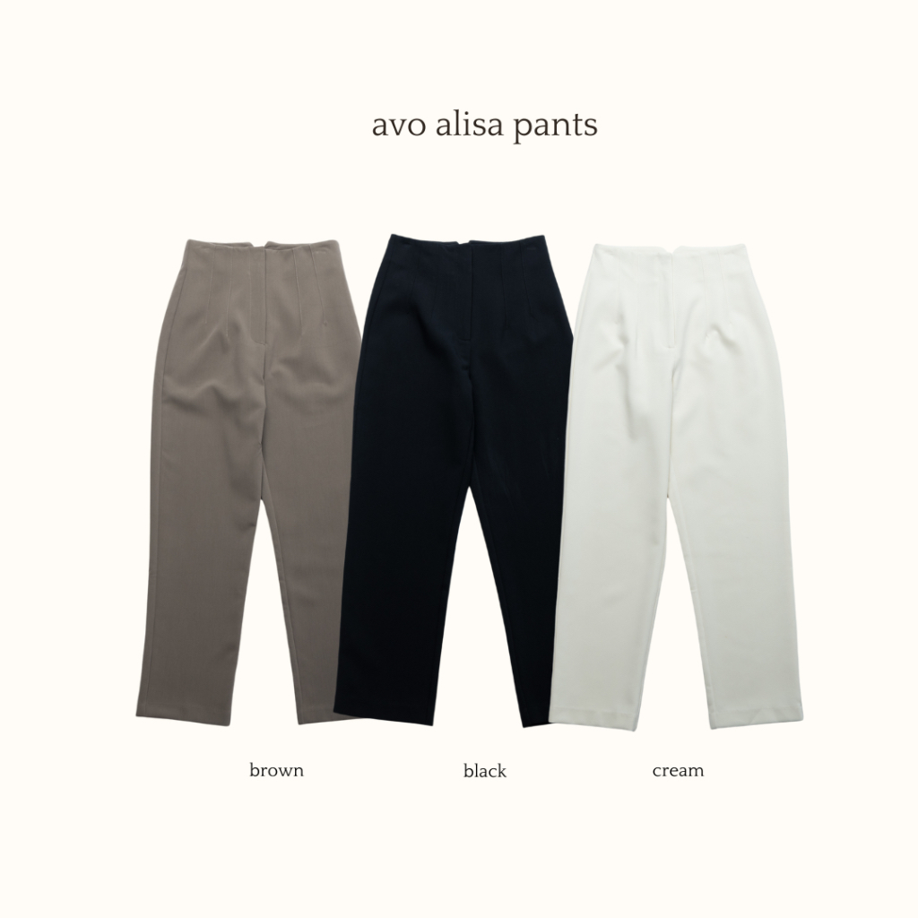 avocado alisa pants  ใครรอกางเกงขายาว จัดมาให้แล้วว รุ่นนี้ทรงสวยมากเป็นทรงกระบอกเล็กน้า ใส่ได้หลายโ