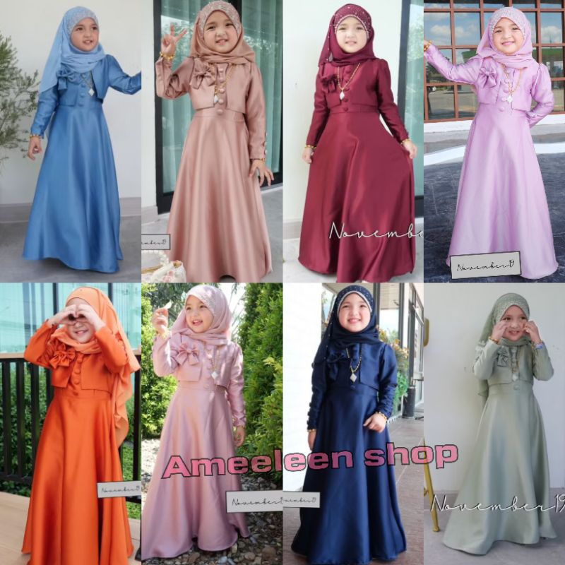 ชุดเด็กหญิงอิสลาม ชุดเด็กหญิงมุสลิม เจ้าหญิงเด็ก อินชา 01