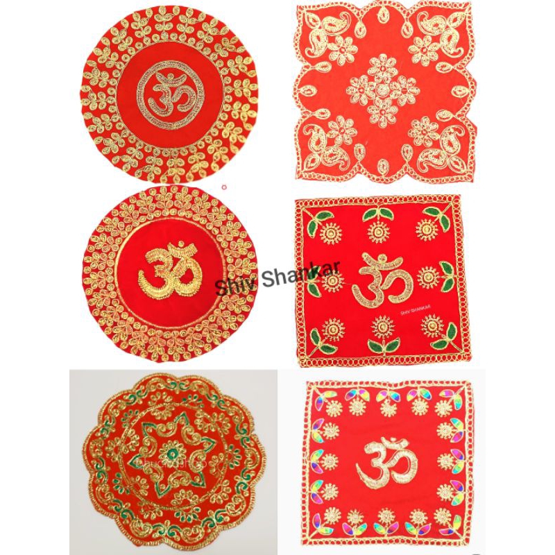 Lords aashan เสื้อผ้าจากอินเดียสำหรับท่านผู้อธิษฐาน ขนาด 8×8 และ 10×10, 12×12,15×15 นิ้ว om clothe