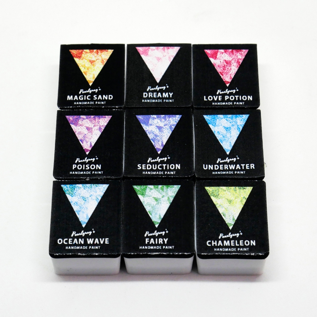 สีน้ำประกายมุก สีน้ำเมทัลลิค PRISMA SERIES แยกแพน 9 สี (2 ml)