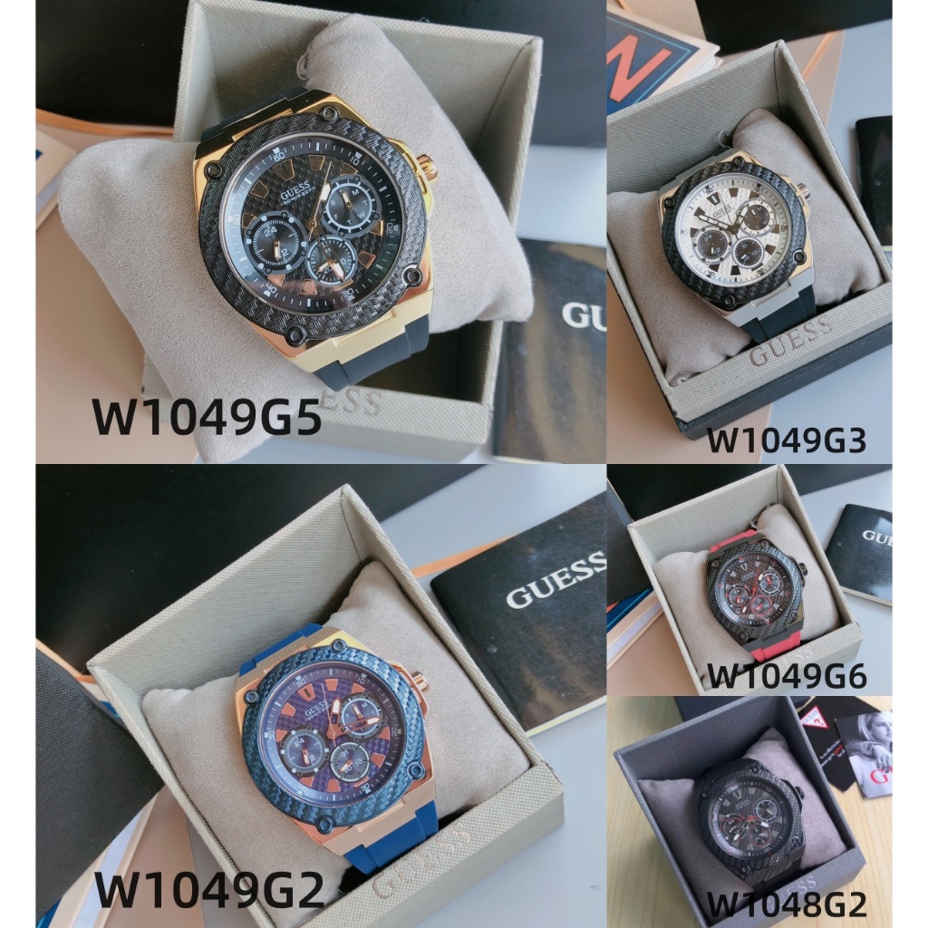 Men's Guess Legacy Quartz Crystal Watch W1049G2 W1049G5 W1049G3 W1049G6 W1048G2 45mm