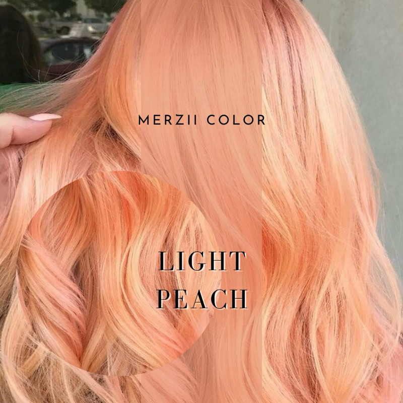 🩷ทรีทเม้นท์เคราตินสีผม Light peach (ชมพูพีช)🍑🍑🍑 (พื้นผมระดับ7-10)