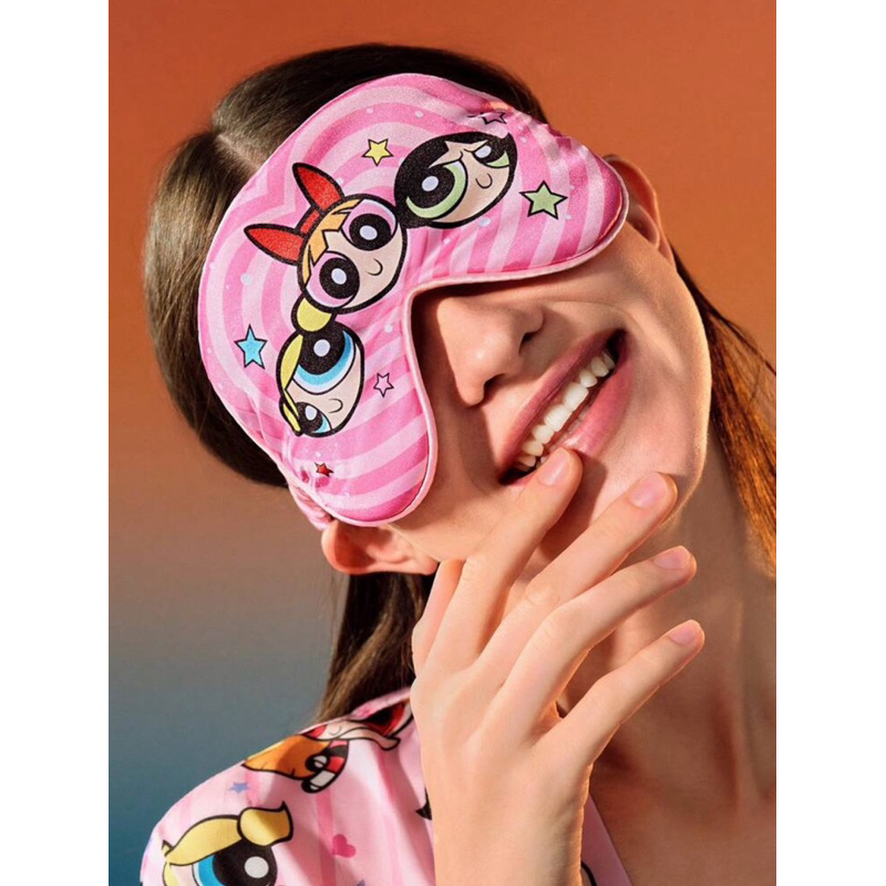 พร้อมส่ง ผ้าปิดตา พร้อมถุงผ้า THE POWERPUFF GIRLS ลิขสิทธิ์แท้ 100% จาก SHEIN X