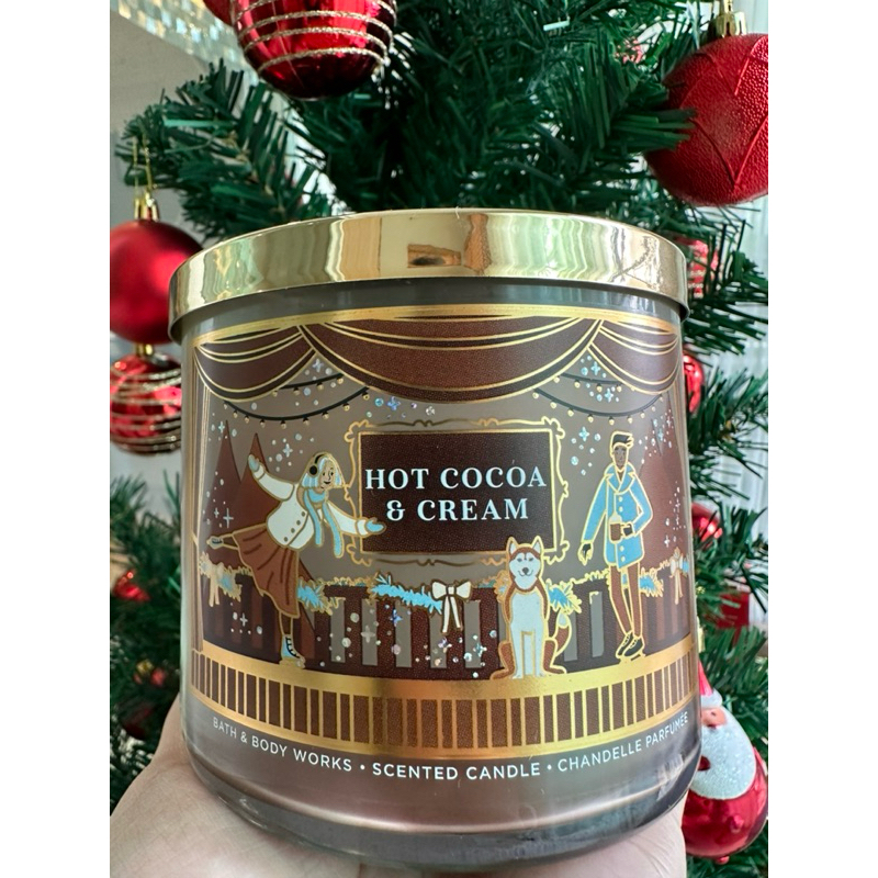 🔴แท้🔴จากShop✅Bath and body works เทียนหอม กลิ่น Hot Cocoa & Cream🎅