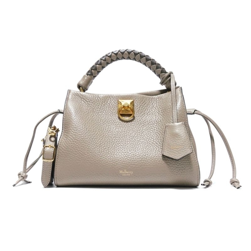 Mulberry Small Iris in Solid Grey Heavy Grain Leather Bag