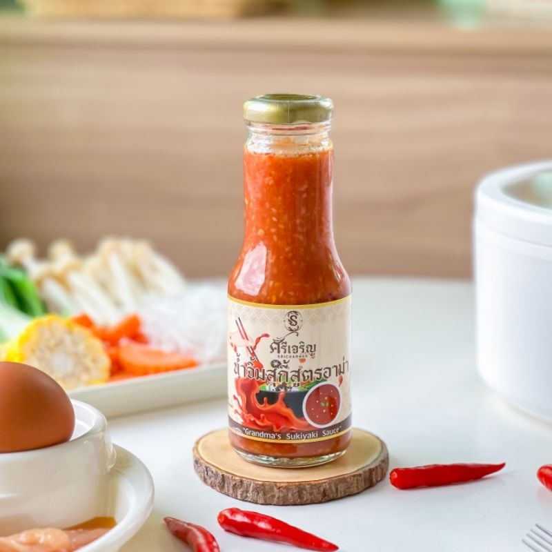 น้ำจิ้มสุกี้ตราศรีเจริญ "สูตรอาม่า" / Sricharoen grandma's sukiyaki sauce
