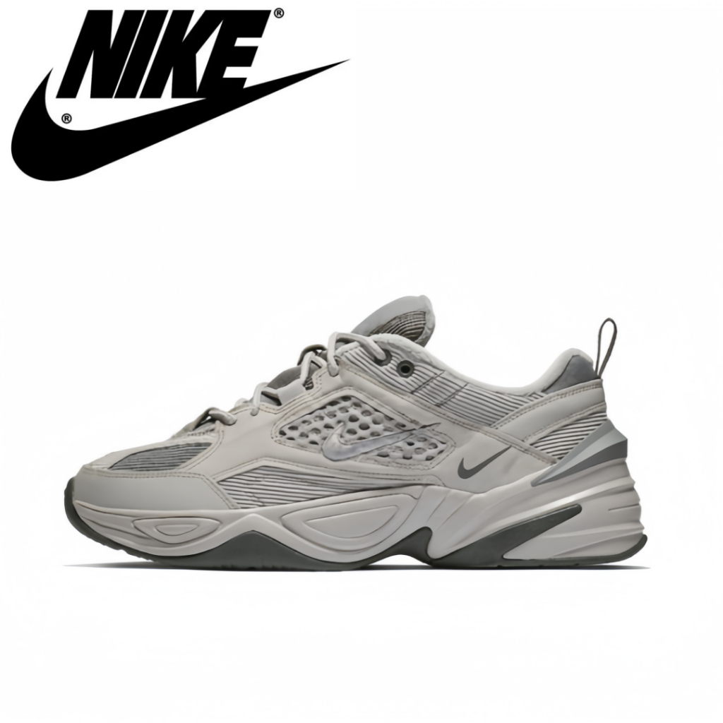 Nike M2K Tekno SP ควันสีเทา（ของแท้ 100 %）รองเท้าผ้าใบ ผู้ชาย ผู้หญิง รูปแบบ รองเท้า