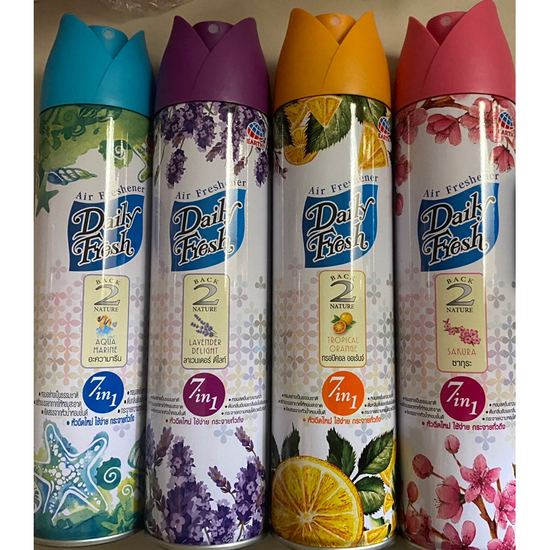 Daily fresh เดลี่เฟรช แบคทูเนเจอร์ สเปรย์ปรับอากาศ ปริมาณ 250 มล. มี 4 สูตรให้เลือก