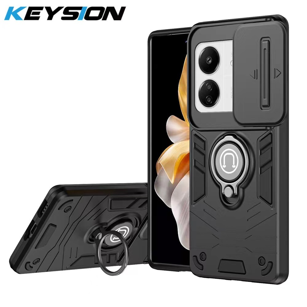 Ring เคสสไลด์กล้อง Case Xiaomi Redmi15 15C Redmi 13 13C 14C / Poco M6 C65 C75 กันกระแทก เคสขาตั้ง แม่เหล็ก
