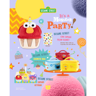 Sesame Street Cupcake Pillow-Blanket - หมอนผ้าห่มเซซามีสตรีทคอลเลคชั่นคัพเค้ก