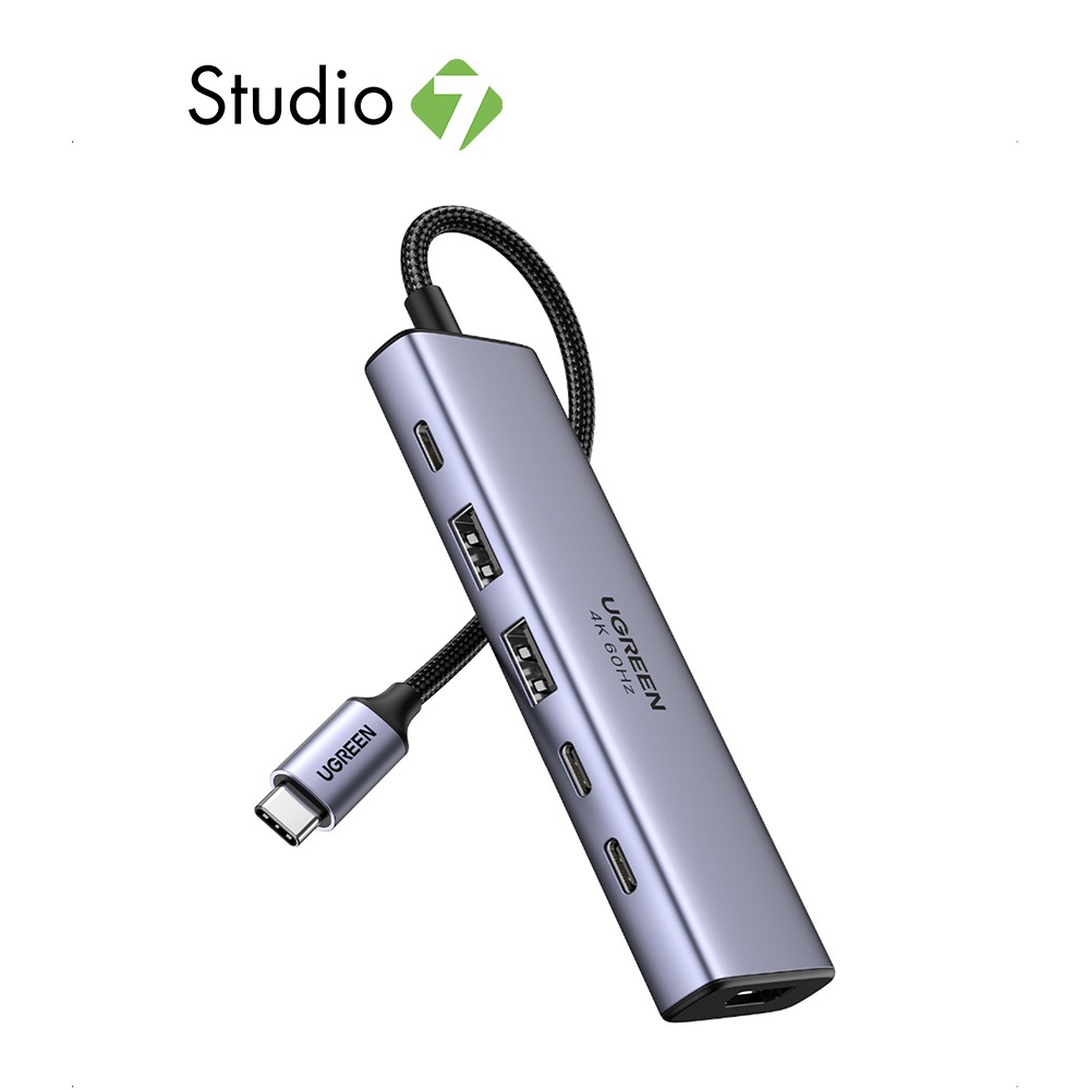 ยูเอสบีฮับ UGREEN 6-in-1 USB-C Hub (35999) Gray by Studio7