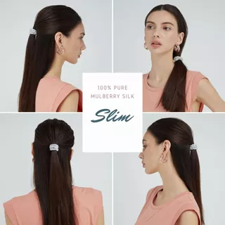 ยางรัดผมผ้าไหม mulberry แท้ 100% pure mulberry silk scrunchie ผมไม่เป็นรอย การันตีด้วยยอดขาย 2000++