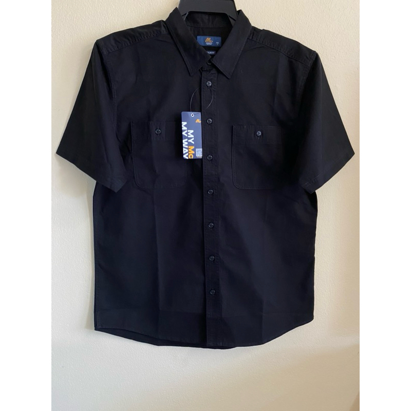 MC Jeans เสื้อเชิ้ตผู้ชาย มีดำลายกับดำพื้น ใส่ทำงานใส่เที่ยว cotton100% ใส่สบาย ทรงตรง ของแท้