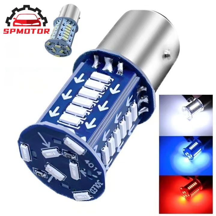 ไฟกะพริบสตรอบ 12V สำหรับรถจักรยานยนต์ ไฟเบรกท้าย LED 30SMD 3014 ไฟเตือนสำหรับรถจักรยานยนต์