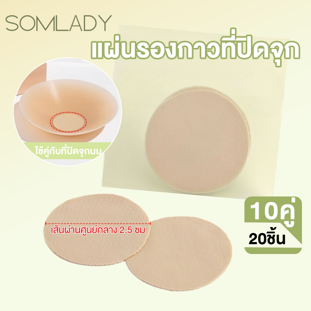 Somlady ที่ปิดจุกบางเบา ระบายอากาศได้ ติดสบาย และป้องกันจุกนูน ใช้กับที่ปิดจุกโดยเฉพาะ B285