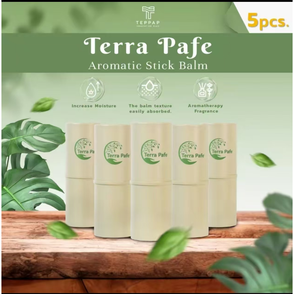 [5 ชิ้น] TERRA PAFE Comfrey Herbal Balm 7g เทอร่า พาเฟ่ บาล์มสมุนไพรอโรม่า 5 ชิ้น ของแท้