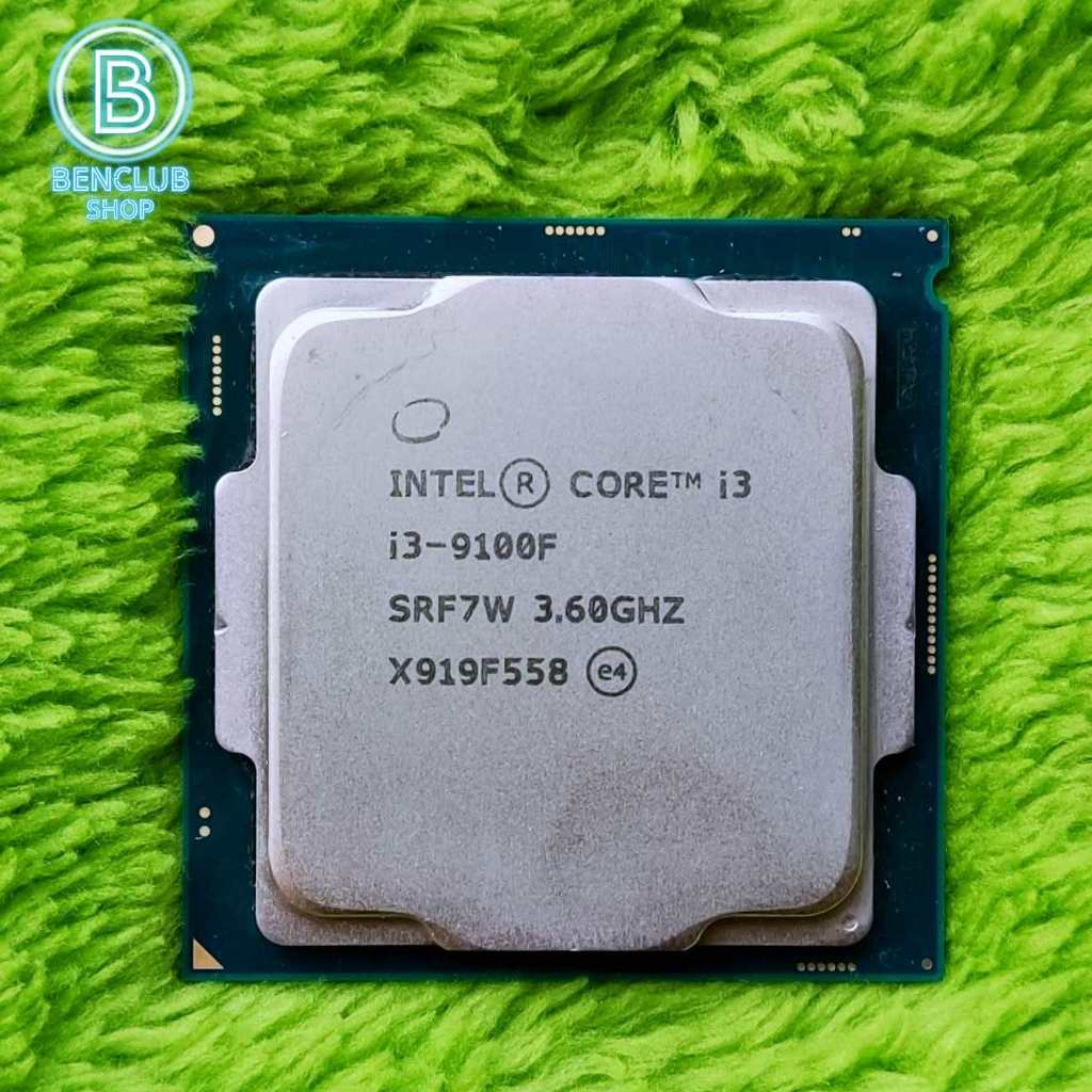 🎉CPU: i3-9100f 4c/4t Turbo 4.20GHz (1151v2 ใส่บอร์ดเจน8-9)🙏หน่วยประมวลผลPCมือสอง