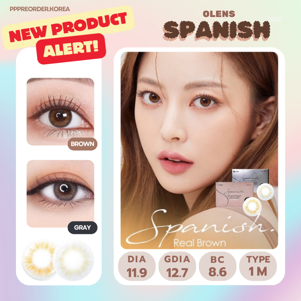 พร้อมส่ง Olens spanish real คอนแทคเลนส์รายเดือน ขนาดมินิ นัวมากกกค่ะ