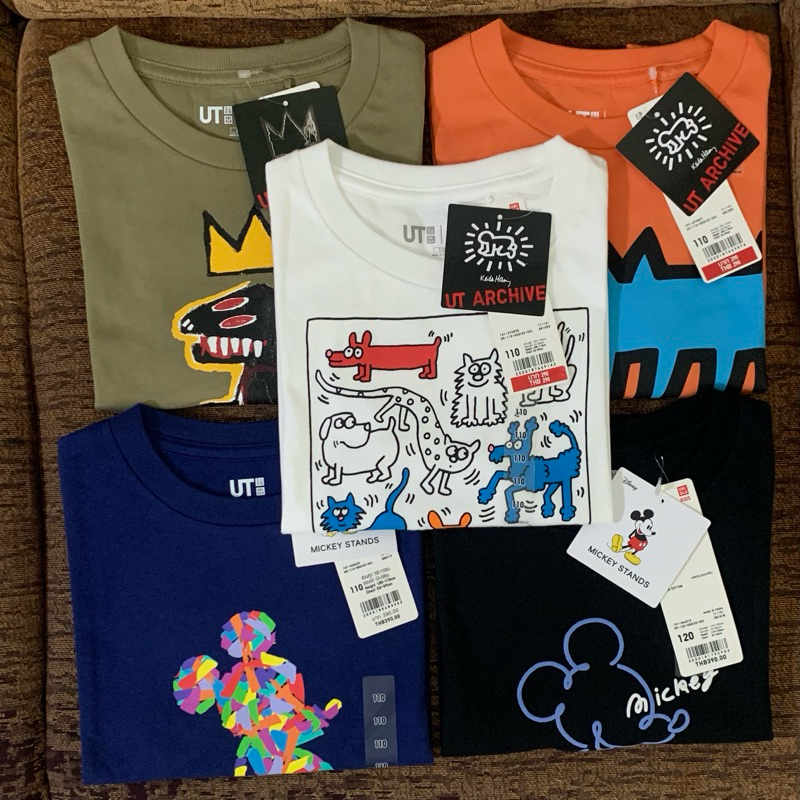 Uniqlo เสื้อ T-Shirt เด็ก คอกลม แขนสั้น Size 110-130.
