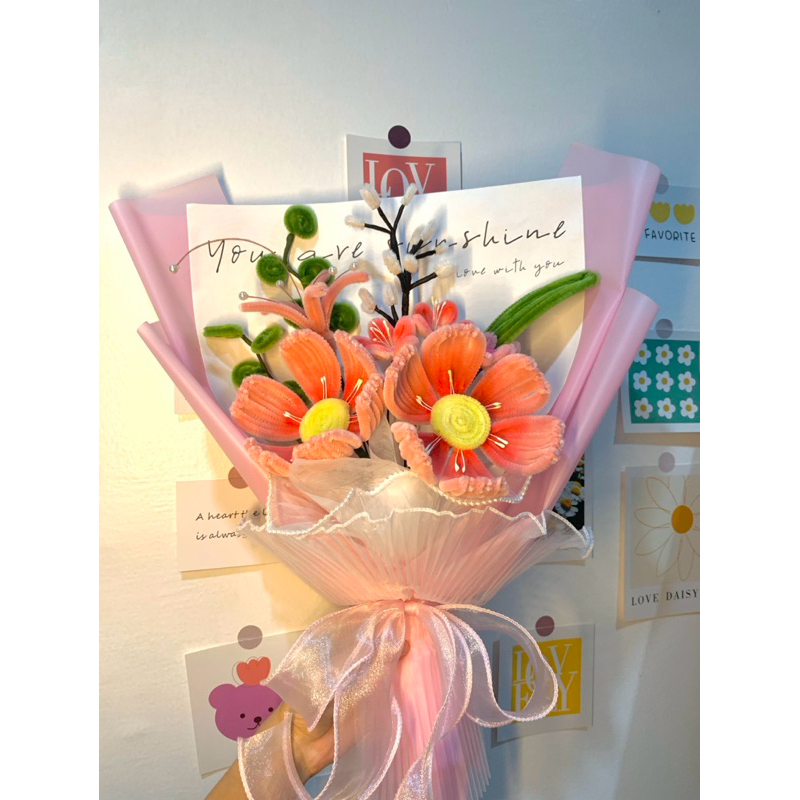 ช่อดอกไม้ลสดกำมะหยี่ ดอกป็อปปี้ Poppy