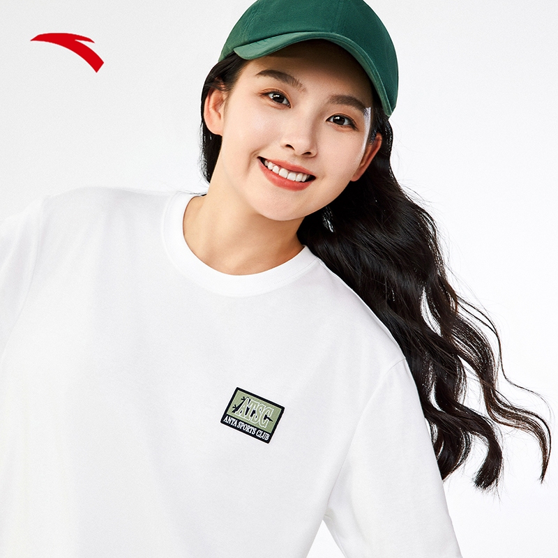 [ANTA x Wang YiBo] เสื้อยืดแขนสั้นผ้าฝ้ายระบายอากาศสบาย Unisex 1524C8108 Official Store