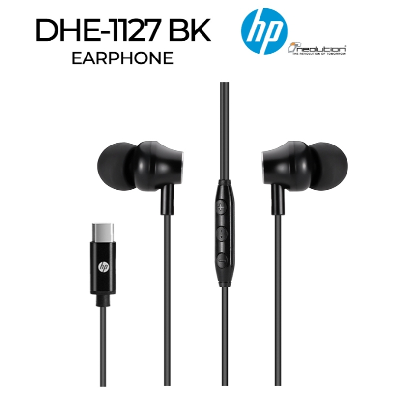 HP Earphone type C Wired type C DHH-1127 หูฟังแบบมีสาย type C มีไมค์ในตัว ของแท้ 100% รับประกัน 2 ปี