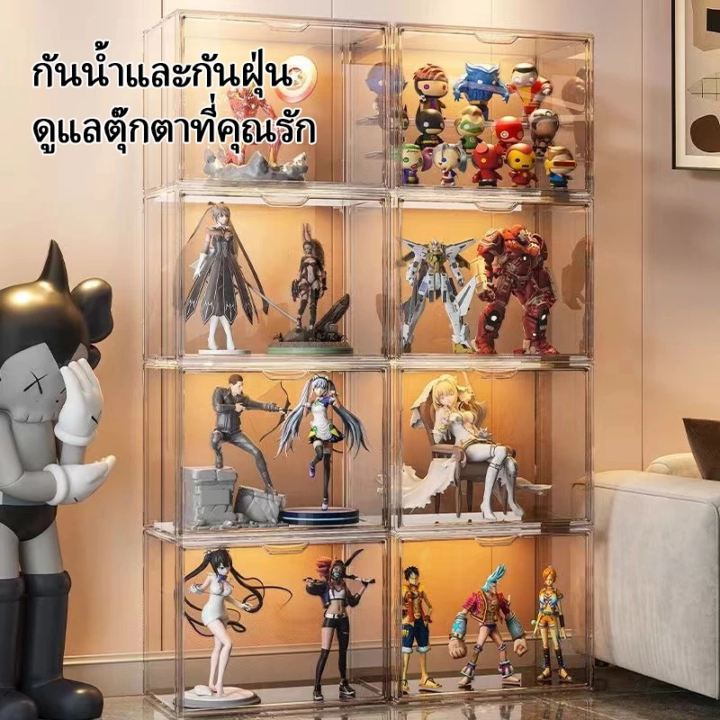 🎁ส่งจากไทย🎁ตู้โชว์ กล่องอะคริลิคใส กล่องโมเดล กล่องเก็บฟิกเกอร์ กล่องใส่ตุ๊กตา popmart box กันตก กันฝุ่น thumbnail 8