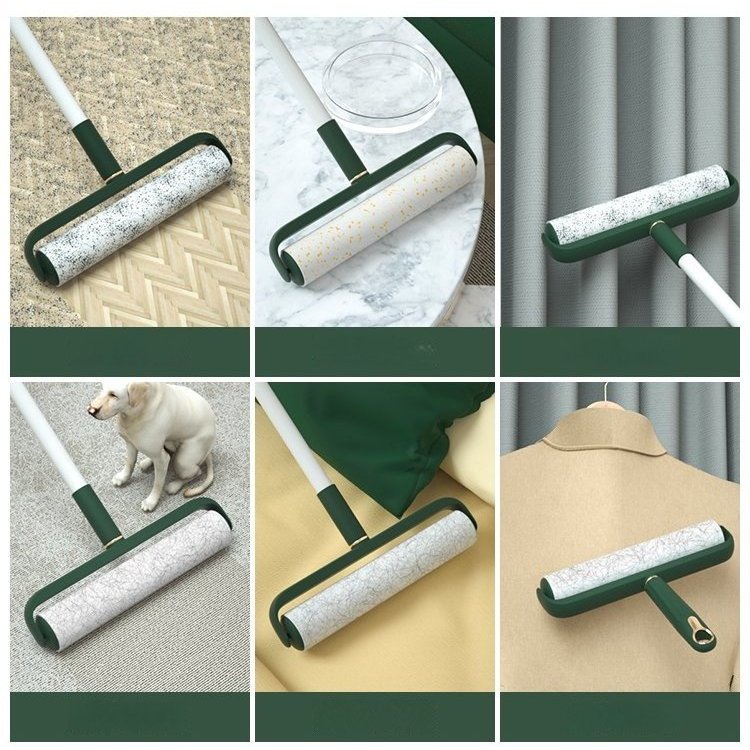 ลูกกลิ้งเก็บฝุ่น 24cm ที่กลิ้งกำจัดฝุ่นแบบยาว ลูกกลิ้งกระดาษกาว ลูกกลิ้งทำความสะอาด ด้ามจับปรับความยาวได้ - รูปที่ 4