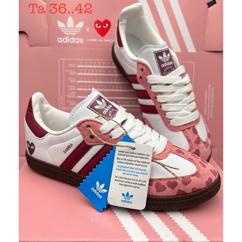 สินค้าพร้อมส่ง รองเท้าผ้าใบลำลอง ผู้หญิงและผู้ชาย A Samba(พร้อมส่งรุ่นนี่ใส่ไซส์ปกติ) พร้อมกล่อ