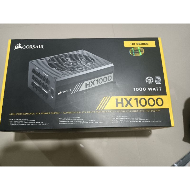 PSU 1000W:Power Supply Corsair HX1000 มือสอง ประกันศูนย์ 5 ปี ครบกล่อง