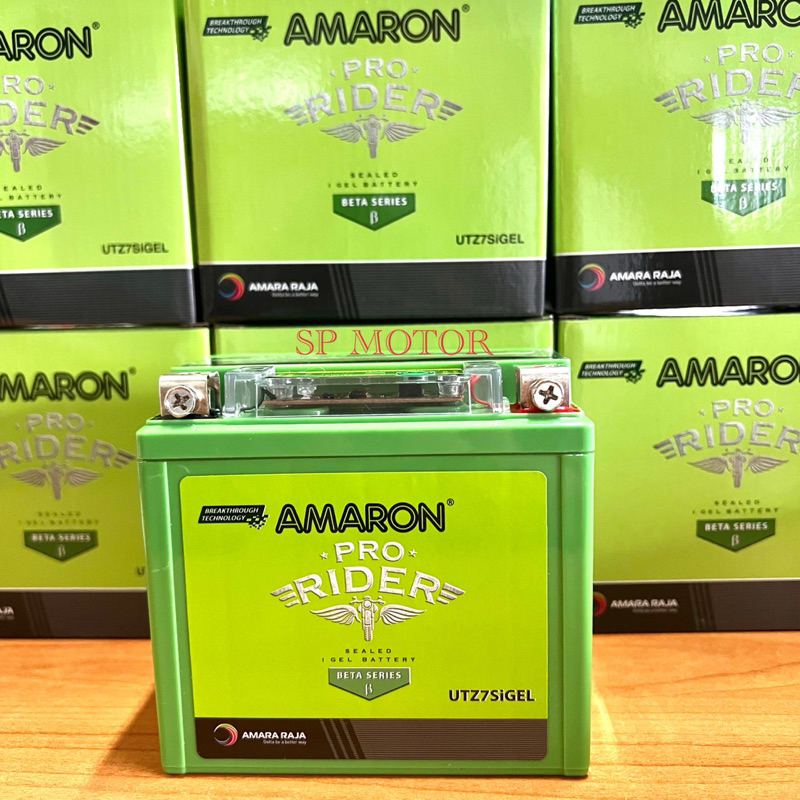 แบตเตอรี่มอเตอร์ไซค์AMARONแท้ UTZ 7S 12V แบตเตอรี่เจล ใช้สำหรับรถรุ่นPCX,CLICK125i,Scoopyi-New,LED,CBR,Filano,Lead,Aerox