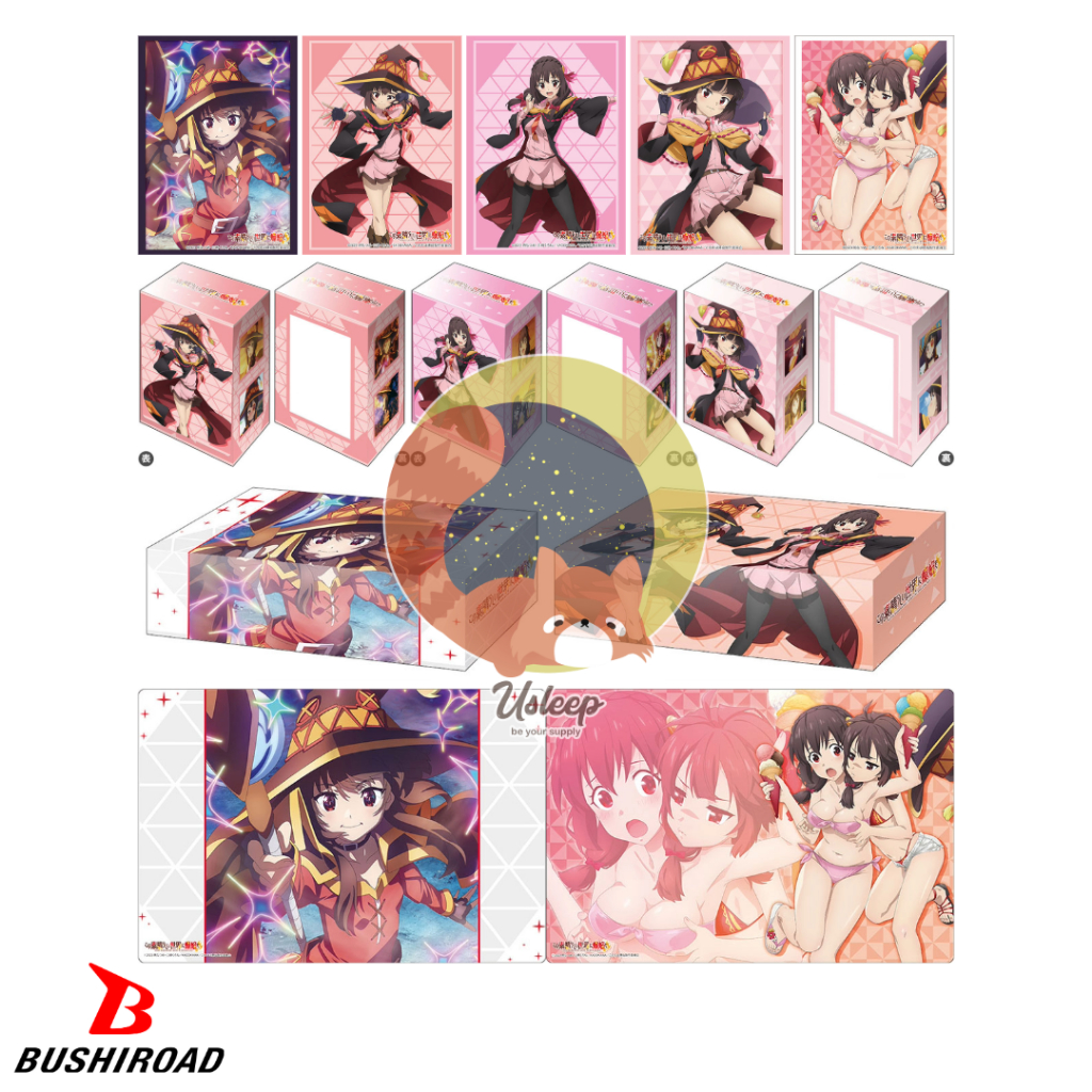 Bushiroad Sleeve & Deck Holder V3 & Storage Box V2 & Rubber Mat V2 Kono Subarashii Sekai ni Bakuen wo!: Megumin & Yunyun