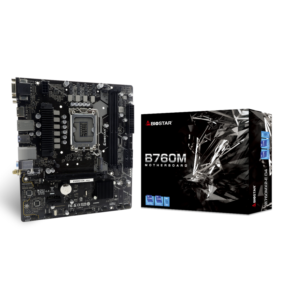 MAINBOARD (เมนบอร์ด) BIOSTAR B760MX2-E D4 รับประกัน 3 - y