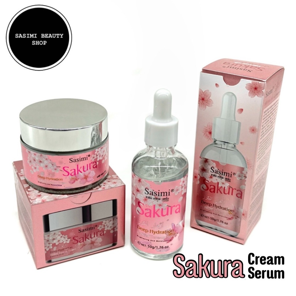 Sasimi Sakura Brighten Hydration Cream ครีมบำรุงผิวหน้า เซรั่ม ซากุระ ปรับผิวสว่าง ลดความหมองคล้ำ
