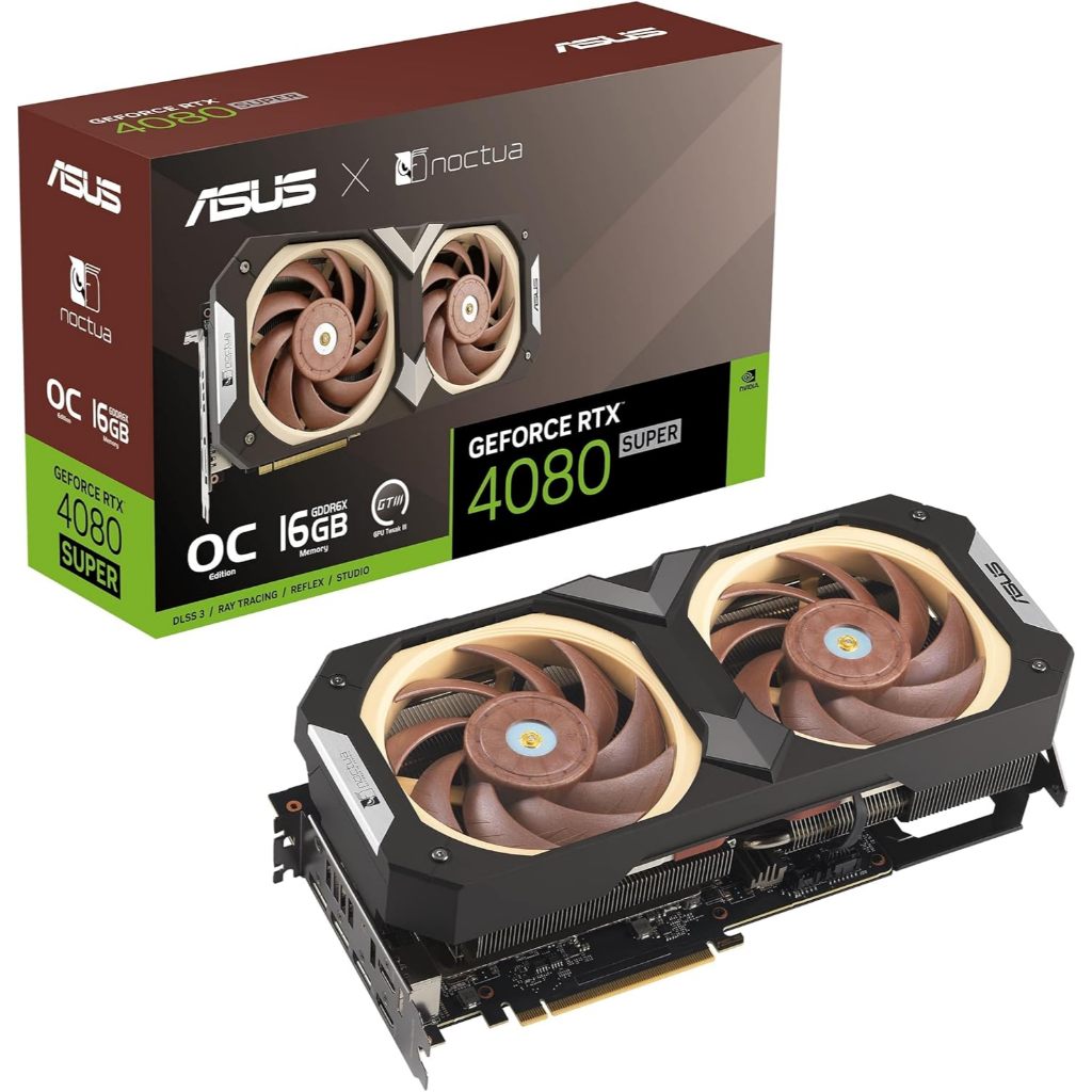 VGA (การ์ดแสดงผล) ASUS GEFORCE RTX 4080 SUPER 16GB GDDR6X NOCTUA OC EDITION (RTX4080S-O16G-NOCTUA)
