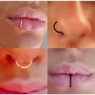 ⭐🇹🇭⭐ต่างหูห่วงไร้รอยต่อ จิวหู จิวจมูก สแตนเลสแท้ เครื่องประดับแฟชั่น สำหรับผู้ชายและผู้หญิง CLKR(1 ข้าง) Helix Earrings