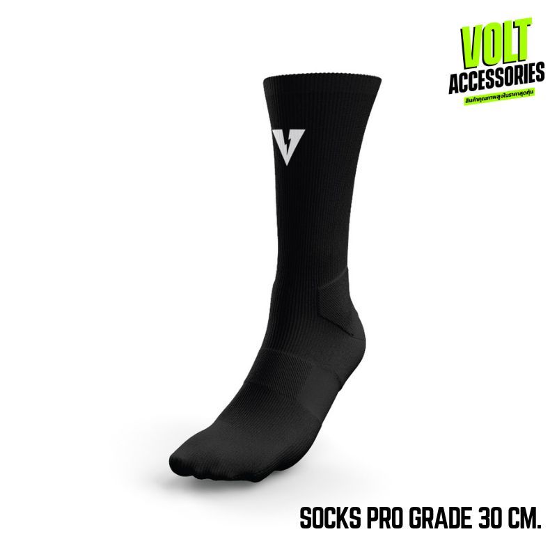 VOLT ถุงเท้ากีฬา ออกกำลังกาย สีดำ TORQUE 001 ESSENTIAL BLACK SOCKS TQ-0223