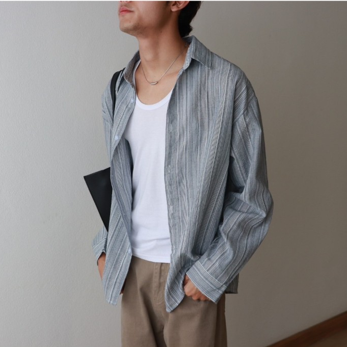 IBB MATTHEW LONG SLEEVE SHIRTS เสื้อเชิ้ตแขนยาวลายทาง - รูปที่ 2