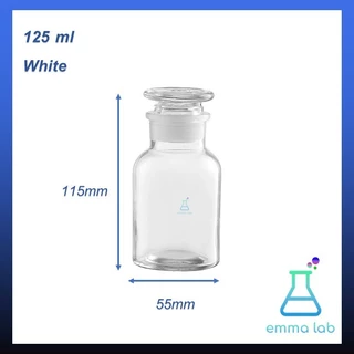 ขวดเก็บสารปากกว้าง จุกแก้ว สีใส สีชา Reagent Bottle - Wide Neck อุปกรณ์วิทยาศาสตร์