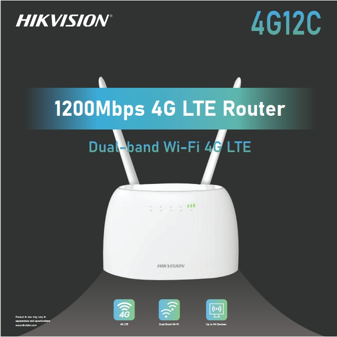 ⚡️เร้าเตอร์ใส่ซิม⚡️4G Router HIKVISION AC1200 4G CAT4 Wireless Router (DS-3WR4G12C) รองรับทุกเครือข่ายในไทย