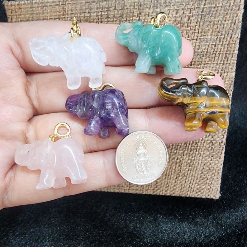 จี้หินมงคล จี้หินช้างแกะสลัก ชิ้นละ 300 บาท จี้หินช้างแกะสลักหิน