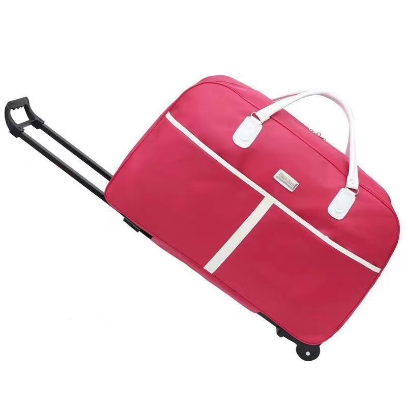 กระเป๋ารถเข็น, สีทึบ, กระเป๋าดัฟเฟิลความจุขนาดใหญ่, unisex สามารถขึ้นเครื่องได้, กระเป๋าเดินทางรถเข็น, กระเป๋าเดินทาง, ก