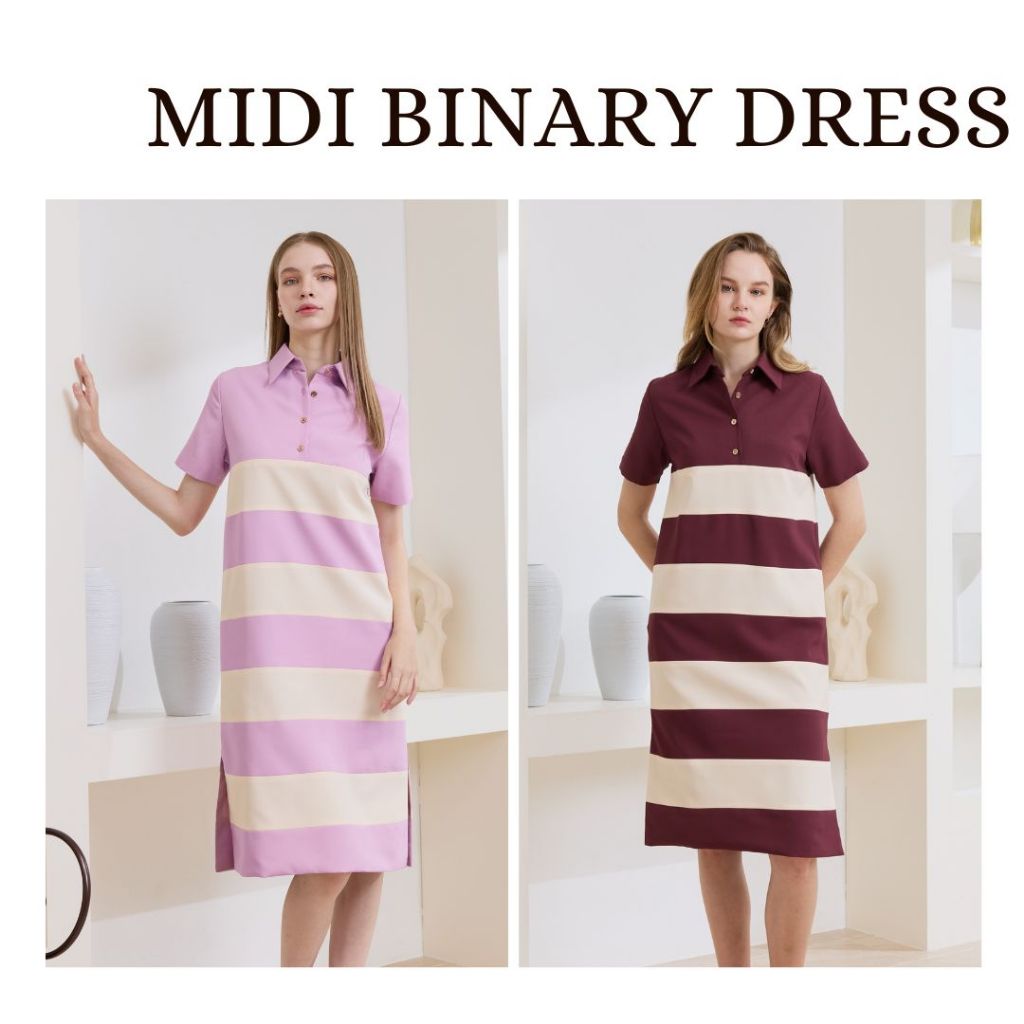 MAVE เดรส รุ่น Midi Binary Dress