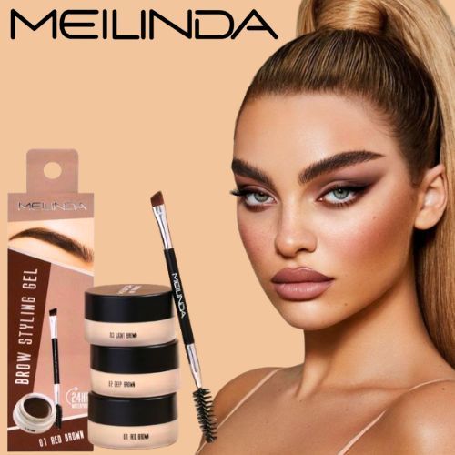 Meilinda brow styling gel เจลเขียนคิ้ว เนื้อเนียน นุ่มลื่น เกลี่ยง่าย ติดทนนานตลอดวันทำให้คิ้วของคุณเรียงตัวเป็นธรรมชาติ