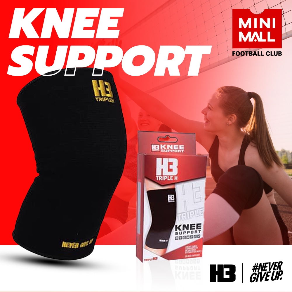 ผ้ารัดหัวเข่า [H3 KNEE-ECO] ปลอกผัารัดหัวเข่าออกกำลังกายและกิจกรรม ทำจากนีโอพรีน มาพร้อมเทคโนโลยี X-Compression