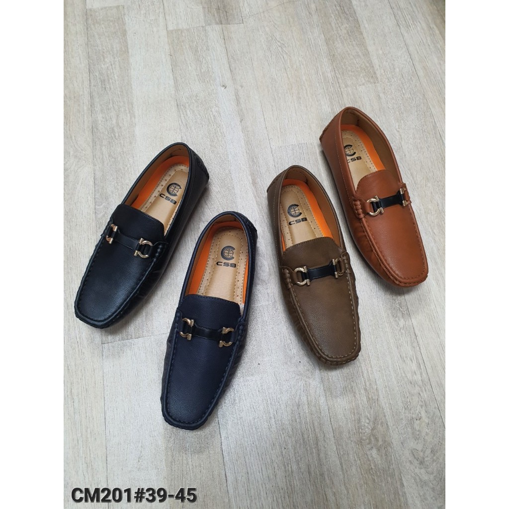 CM201รองเท้าหนังสไตล์โลฟเฟอร์ไม่มีส้นไซส์39-45มี4สี