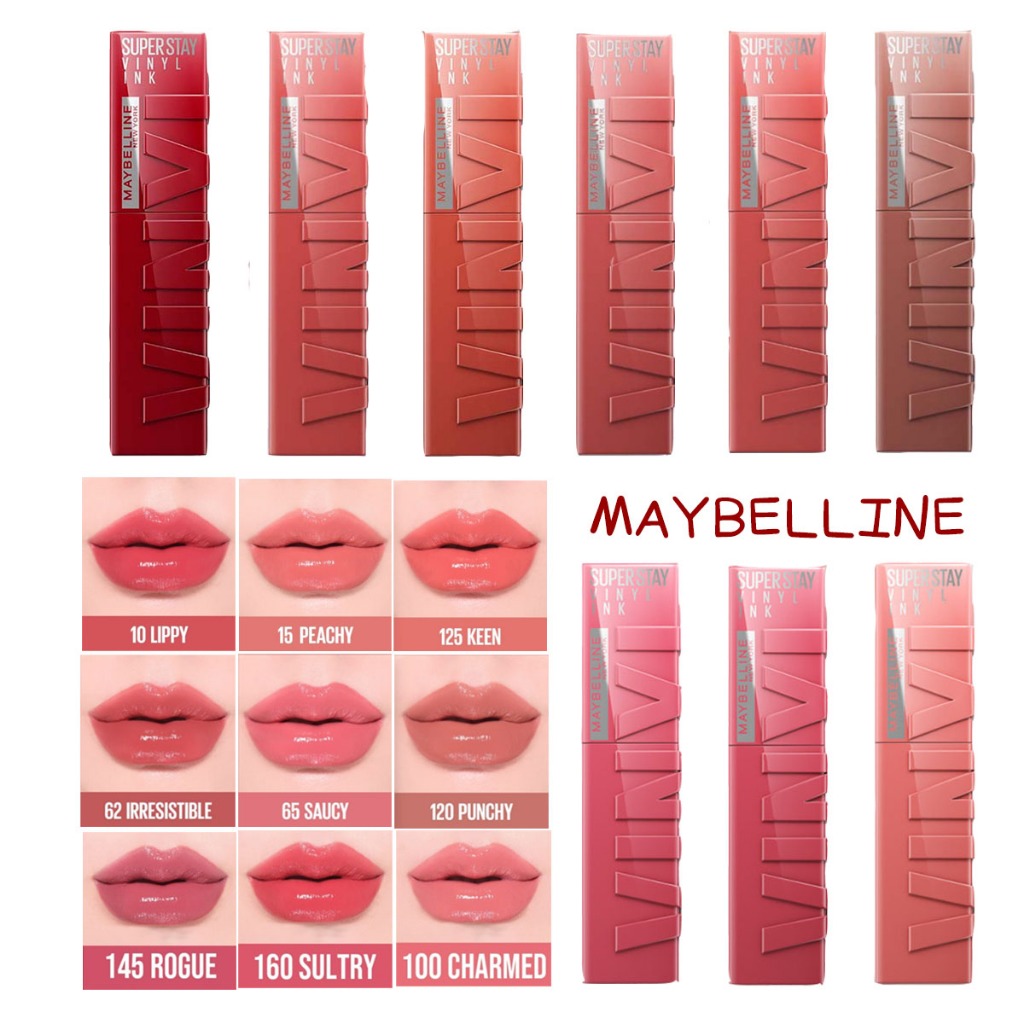 ลิปสติก เมย์เบลลีน ซุปเปอร์สเตย์ ไวนิลอิงค์ ฟินิชฉ่ำวาว ติดทนนาน16ชม. MAYBELLINE SUPERSTAY VINYL INK LIPSTICK เลือกสูตใน