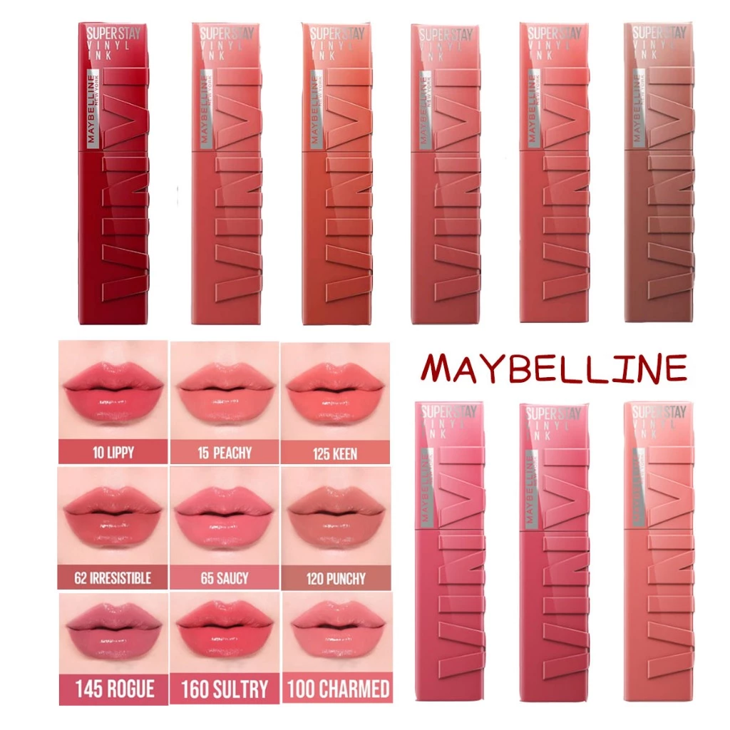 ลิปสติก เมย์เบลลีน ซุปเปอร์สเตย์ ไวนิลอิงค์ ฟินิชฉ่ำวาว ติดทนนาน16ชม. MAYBELLINE SUPERSTAY VINYL INK LIPSTICK เลือกสูตใน