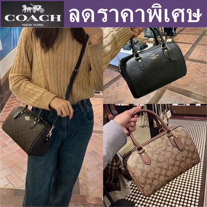 ของแท้ % Outlet 10 นิ้ว Rowan กระเป๋าถือสะพายไหล่บอสตันขนาดใหญ่ที่มีความจุขนาดใหญ่